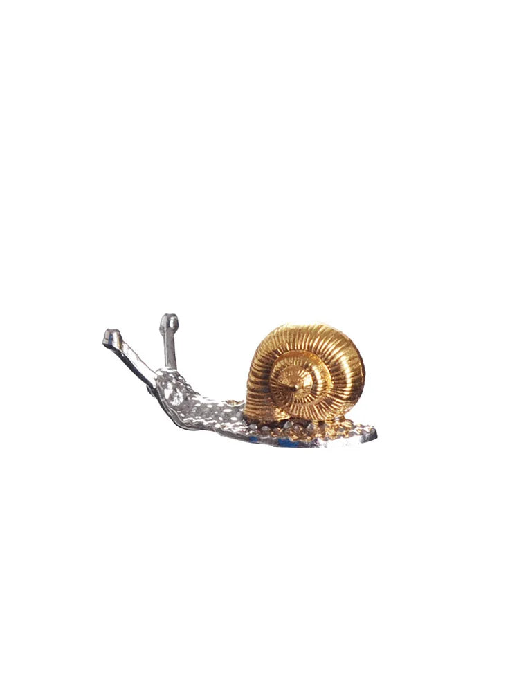 Handcrafted Alloy Snail Deco